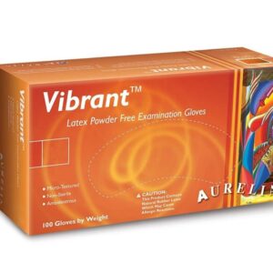 Aurelia VIBRANT Clear Powder Free Latex – 100 Gloves (SMALL / MEDIUM)