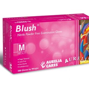 Aurelia BLUSH (PINK) Powder Free Nitrile – 200 Gloves (SMALL / MEDIUM)